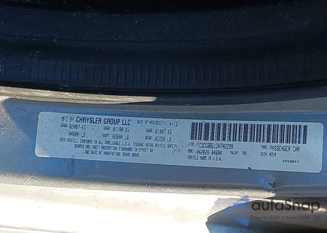 2013 Chrysler 200 Touring from USA, damaged, VIN 1C3CCBBG1DN702299